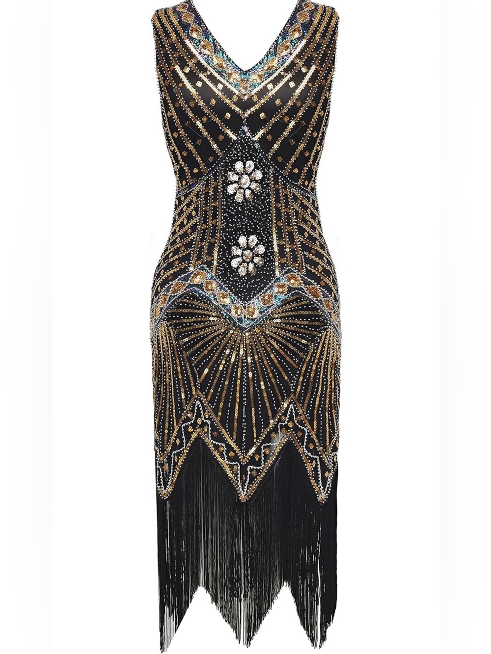 ✨ BABEYOND 1920s Gatsby Beaded Flapper Dress - Medium ✨